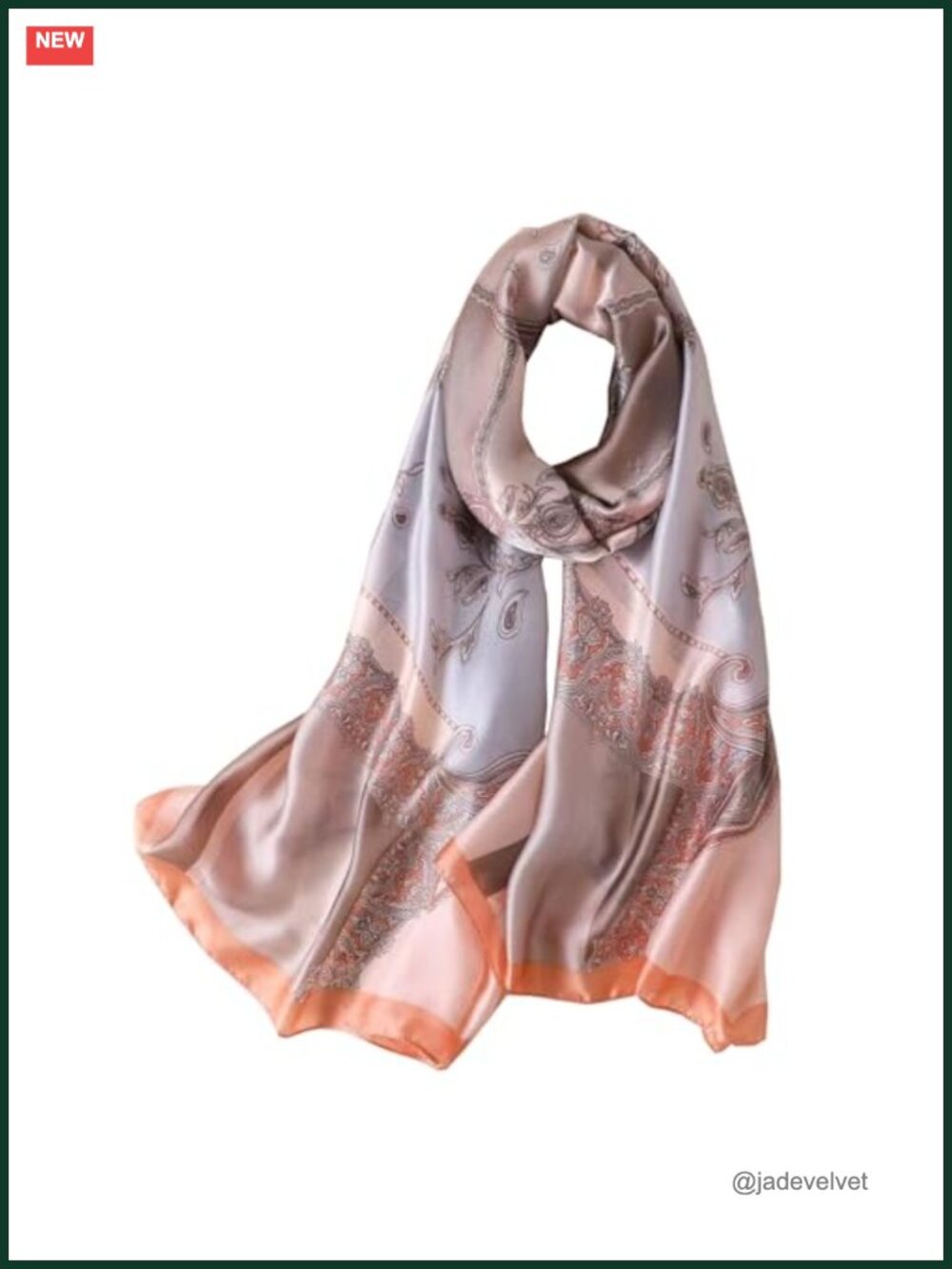 100% Mulberry Silk Scarf Long Lightweight Shawl Wrap Women's Fashion Scarf